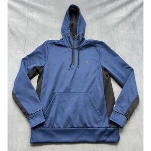 Spyder Active Hooded Sweatshirt Men's Medium Blue ProWeb Drawstring Breathable
